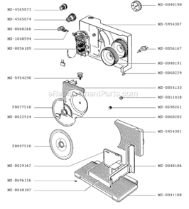 Part Location Diagram of MS-0696116 Krups Skid-Sticker