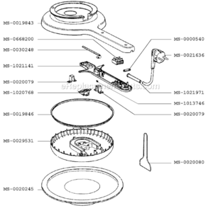 Part Location Diagram of MS-1013746 Krups Cover For Lamp-Red