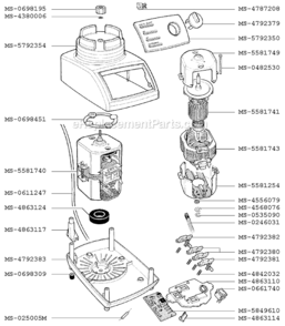 Part Location Diagram of SS-989857 Krups Skid