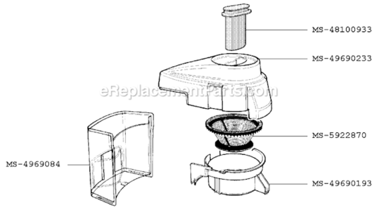 Page A Diagram and Parts List for F2677051(P)  Krups Juicer