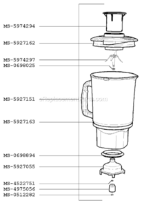 Page B Diagram and Parts List for F34411(0)  Krups Blender