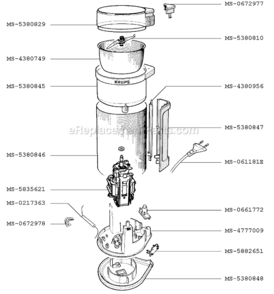 Page A Diagram and Parts List for F4087551F(Q)  Krups Coffee Grinder