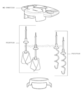 Page C Diagram and Parts List for F5067056(0)  Krups Mixer