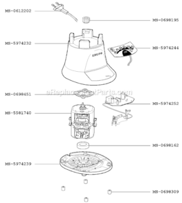 Page B Diagram and Parts List for F5737056(0)  Krups Blender