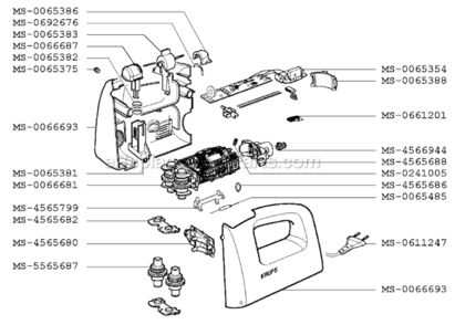Page A Diagram and Parts List for F6107051(0)  Krups Mixer