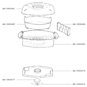 Page A Diagram and Parts List for 649-70  Krups Rice Cooker Steamer