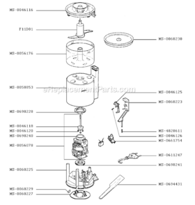 Page A Diagram and Parts List for F7187051H(X)  Krups Blender