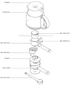 Page D Diagram and Parts List for F8674251  Krups Coffee Maker