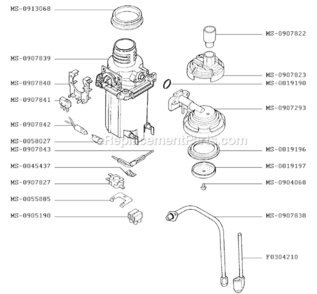 Page A Diagram and Parts List for F8727151(0)  Krups Coffee Maker