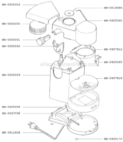 Page B Diagram and Parts List for F8727151(0)  Krups Coffee Maker