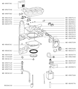 Page A Diagram and Parts List for F8854351D(0)  Krups Coffee Maker