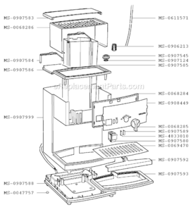 Page C Diagram and Parts List for F8854351D(0)  Krups Coffee Maker