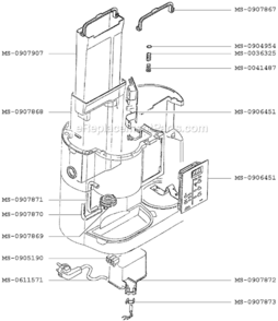 Page B Diagram and Parts List for F8884351  Krups Coffee Maker