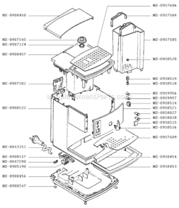 Page B Diagram and Parts List for F9624156(0)  Krups Coffee Maker