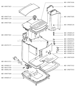 Page B Diagram and Parts List for F9624256(0)  Krups Coffee Maker