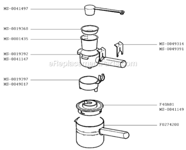 Page B Diagram and Parts List for F9634251T(A)  Krups Coffee Maker
