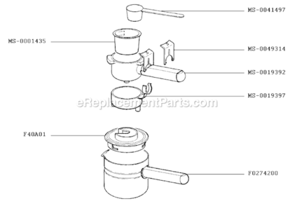 Page B Diagram and Parts List for F9724251T(0)  Krups Coffee Maker