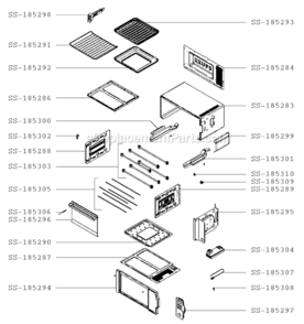 Part Location Diagram of SS-185296 Krups Door and Handle