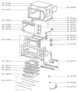 Page A Diagram and Parts List for FBC652/4G  Krups Toaster Oven