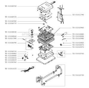 Part Location Diagram of TS-01010820 Krups Hinge-Right