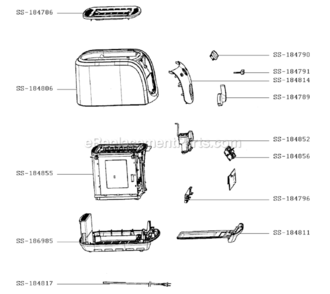 Part Location Diagram of SS-184811 Krups Drawer, Handle-Black