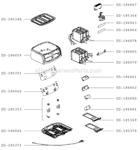 Page A Diagram and Parts List for FEMB12(1)  Krups Toaster