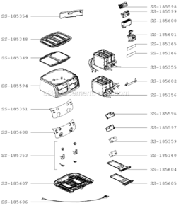 Part Location Diagram of SS-185604 Krups Drawer, Handle-White