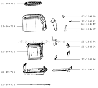 Part Location Diagram of SS-184793 Krups Base Plate