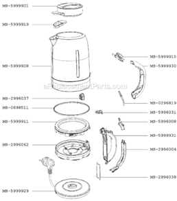 Part Location Diagram of MS-5996008 Krups Knob-Grey