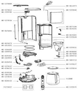 Part Location Diagram of MS-5883714 Krups Electronic Board-120V