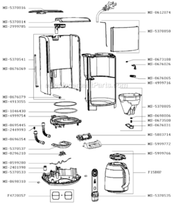 Page A Diagram and Parts List for FMF514(0)  Krups Coffee Maker