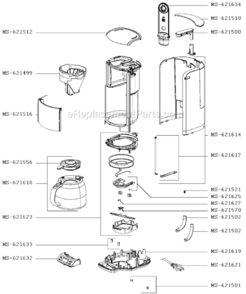 Page A Diagram and Parts List for FMF514/1P1  Krups Coffee Maker