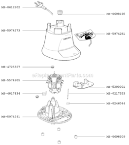 Page B Diagram and Parts List for GMA113(0)  Krups Blender