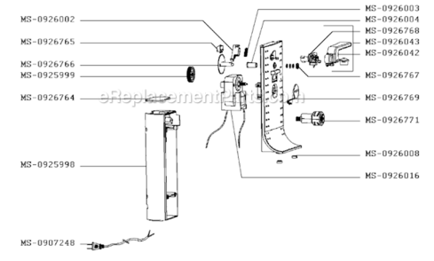 Part Location Diagram of RS-RT9262 Krups Cord-Power Supply