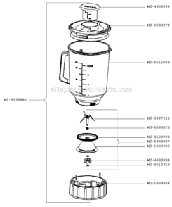 Page A Diagram and Parts List for KB720711/BN0  Krups Blender