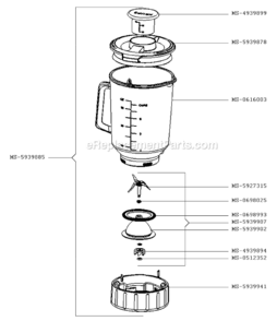 Page A Diagram and Parts List for KB720712/86A  Krups Blender