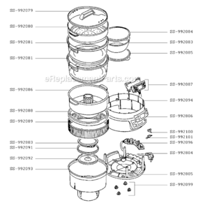 Part Location Diagram of SS-992805 Krups Base Plate-Grey