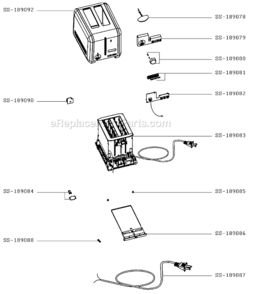 Part Location Diagram of SS-189086 Krups Drawer, Black