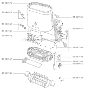 Part Location Diagram of SS-187539 Krups Switch