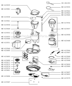 Part Location Diagram of MS-623587 Krups Foot