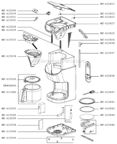 Part Location Diagram of MS-622030 Krups Knob-opening