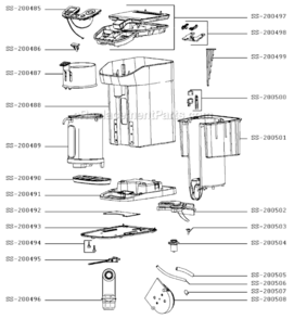 Page A Diagram and Parts List for KM900855/5C  Krups Coffee Maker