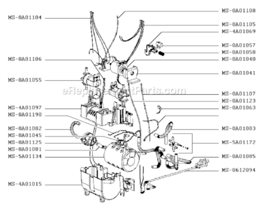Page B Diagram and Parts List for KP1010J4/86  Krups Coffee Maker