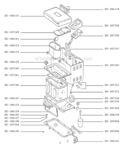 Part Location Diagram of SS-186228 Krups Hook