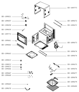 Part Location Diagram of SS-189672 Krups Upper Element