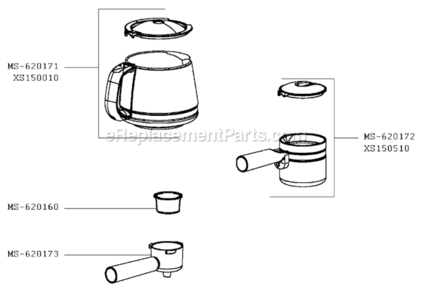 Part Location Diagram of MS-620160 Krups Grid