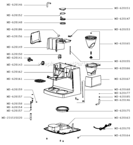 Part Location Diagram of MS-231515020 Krups Tip-plastic