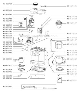 Part Location Diagram of MS-621981 Krups Foot, Set Of 4