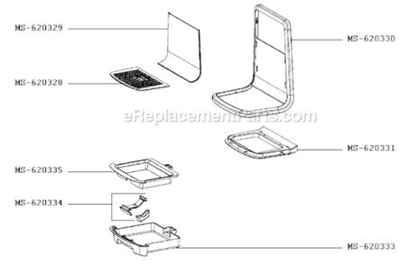 Page D Diagram and Parts List for XP4000  Krups Coffee Maker