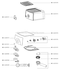 Page F Diagram and Parts List for XP4000  Krups Coffee Maker